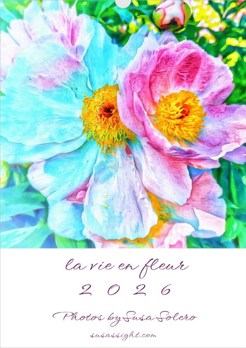 Kalender 'la vie en fleur' 2026 beschreibbar