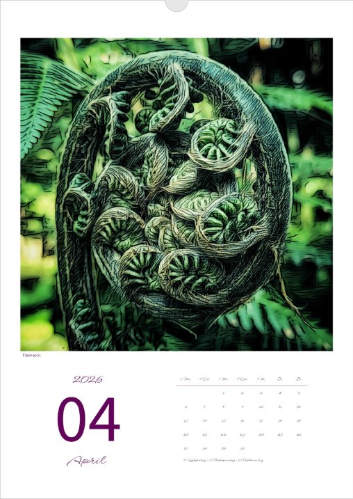 Kalender 'la vie en fleur' 2026 Kunstdruck