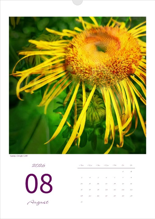 Kalender 'la vie en fleur' 2026 Kunstdruck