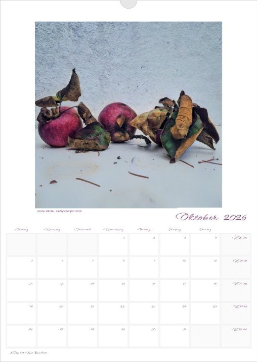 Kalender 'la vie en fleur' 2026 beschreibbar