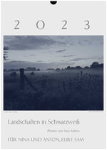 Lade das Bild in den Galerie-Viewer, Landschaftskalender 2023 Schwarzweiß, beschreibbar
